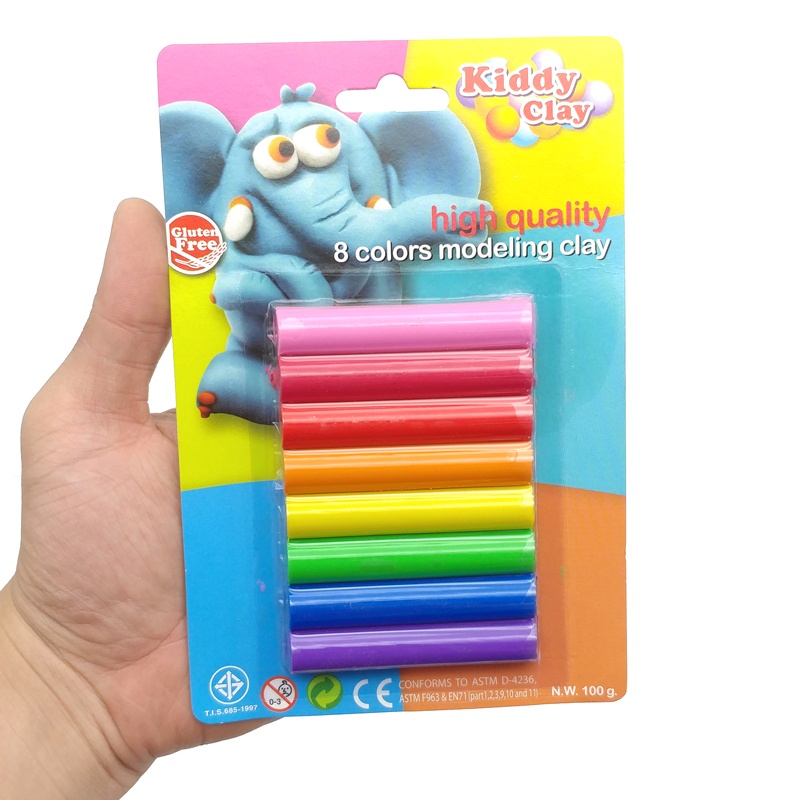 Đất Nặn 100g 8 Màu - Kiddy Clay ST-100-8