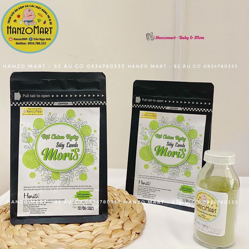 Bột chùm ngây sấy lạnh Moris giữ nguyên dinh dưỡng