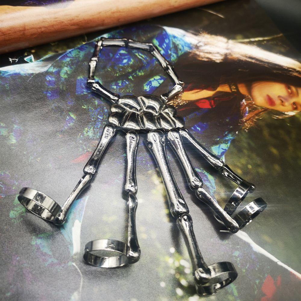 Vòng Tay Hợp Kim Hình Bàn Tay Đầu Lâu Phong Cách Punk Cho Bé