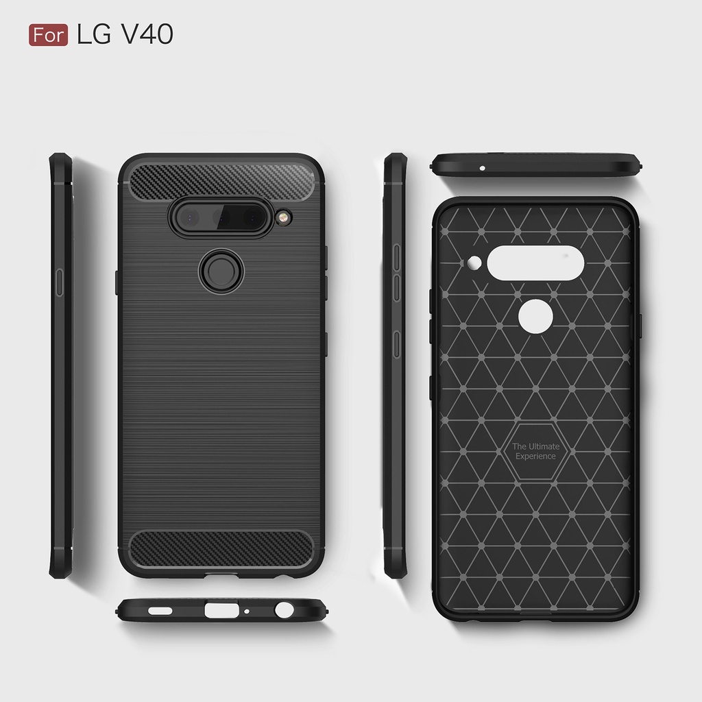Ốp điện thoại kết cấu sợi carbon mềm mịn cho LG G6 G7 + G8 G8S G8X V50S V30 + V35 V30S + V40 V50 THINQ Q70 K50S