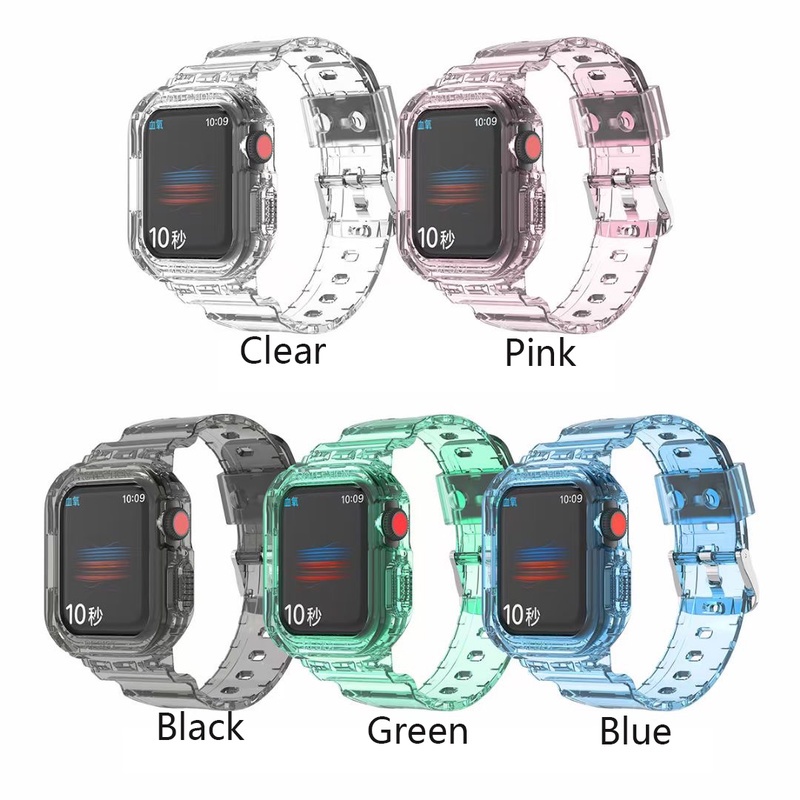 Dây Đeo Nhựa Trong Suốt Cho Đồng Hồ Thông Minh Apple watch Series ultra 8 7 6 SE 5 49mm 41 45 44 42 38 40 mm