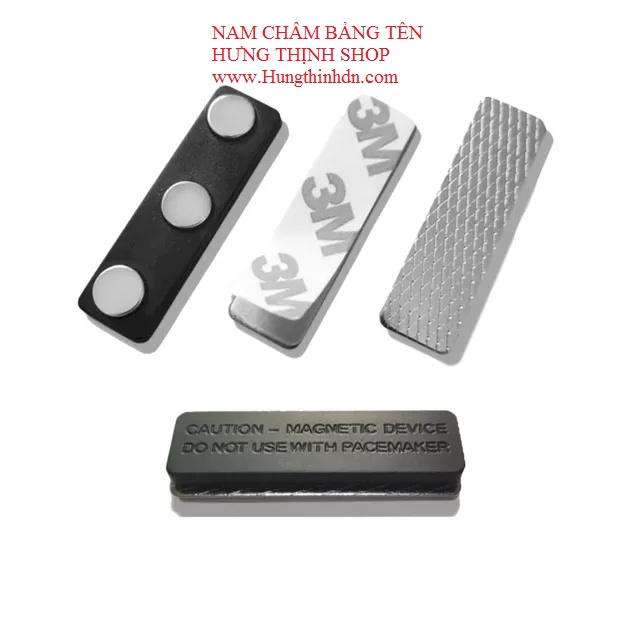 Bộ nam châm dán bảng tên/ Nam châm 3 viên dùng làm cho bảng tên gài áo/ Bộ thẻ nam châm bảng tên nhân viên