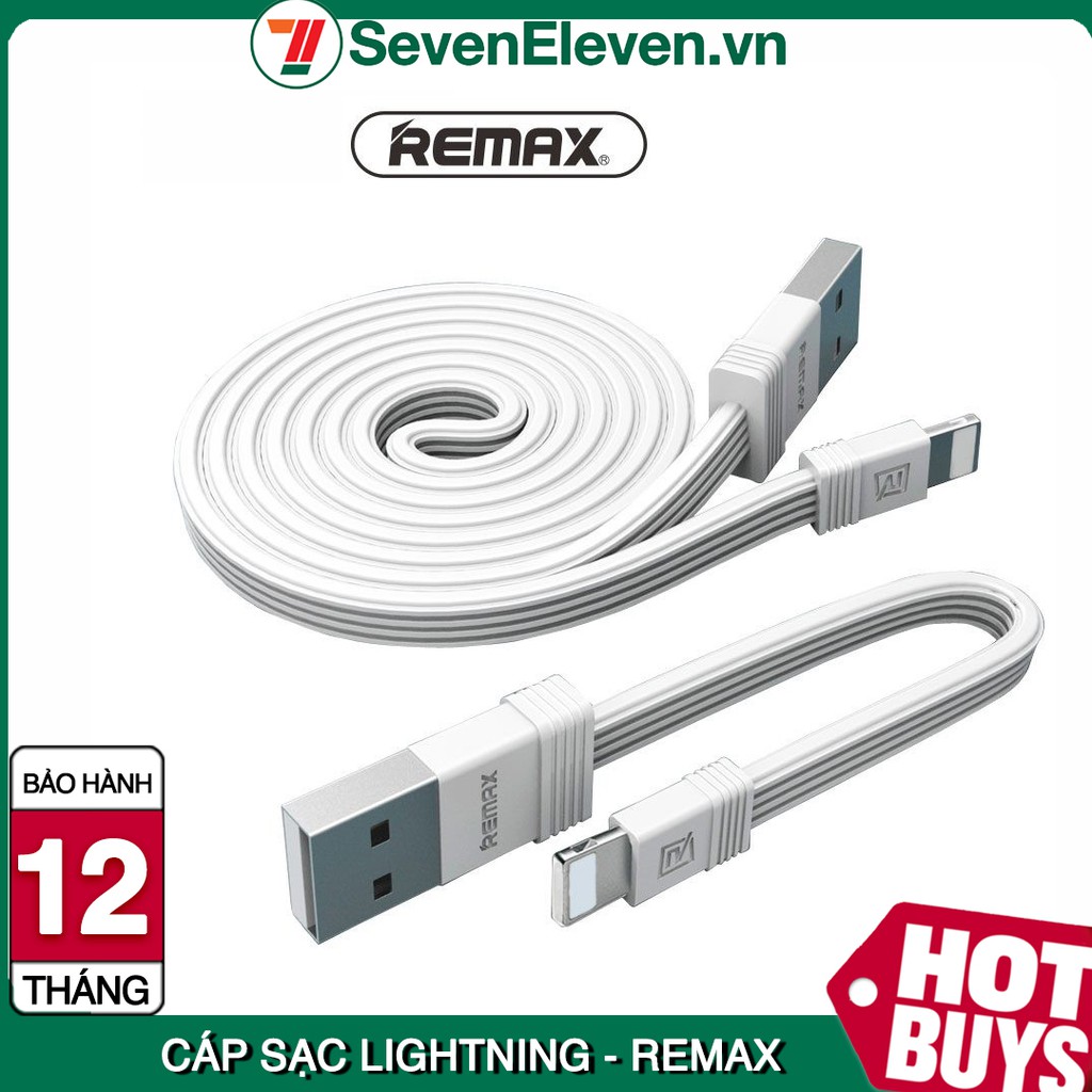 [Mã ELORDER5 giảm 10K đơn 20K] Bộ cáp sạc Lightning Remax gồm sạc ngắn 16cm và sạc dài 1M cho iPhone, iPad (Đen/ Trắng)