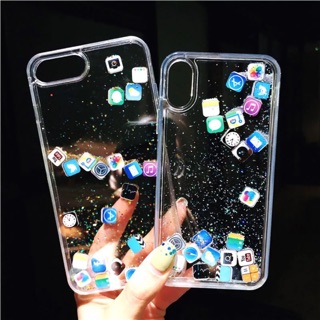 [Ảnh Thật] Ốp Lưng Iphone 5 Màu Nhũ Nước Chảy Icon Iphone Cực Dễ Thương
