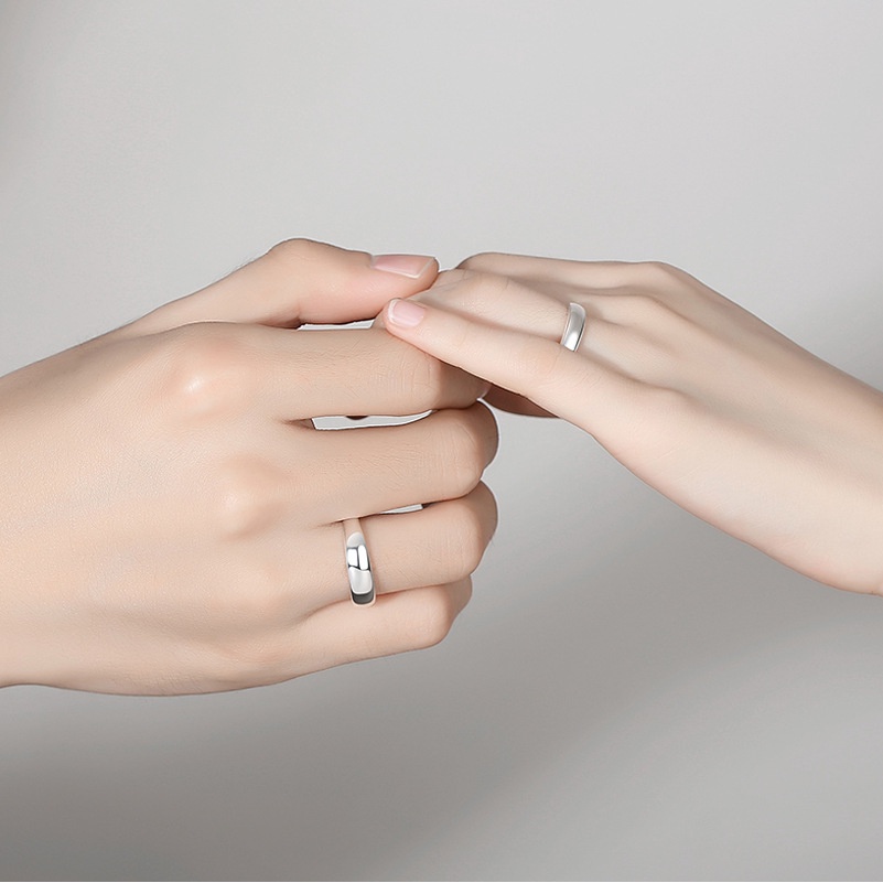 1 nhẫn thép không gỉ mạ vàng/bạc 6mm thời trang