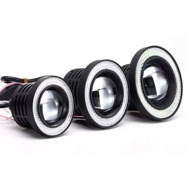 Set 2 Đèn Sương Mù Hình Tròn 64MM 76MM 89MM DRL 3200LM 12V Dành Cho Ô Tô