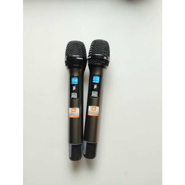 MICRO KHÔNG DÂY JBL VM800  ĐEN BÓNG  - Mic cảm ứng nhiệt tự ngắt và cảm biến gia tốc