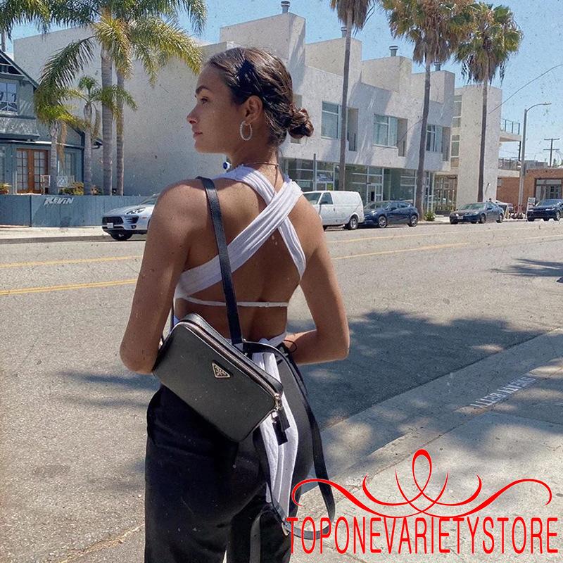 Áo Lửng Kiểu Dây Đan Chéo Hở Lưng Quyến Rũ Dành Cho Nữ | BigBuy360 - bigbuy360.vn