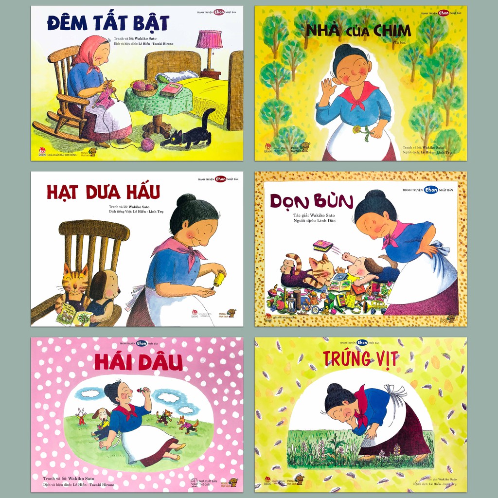 Sách - Tranh Truyện Ehon Nhật Bản - Bà Baba, bà Phí Quá dành cho bé 2 - 6 tuổi (lẻ tùy chọn)