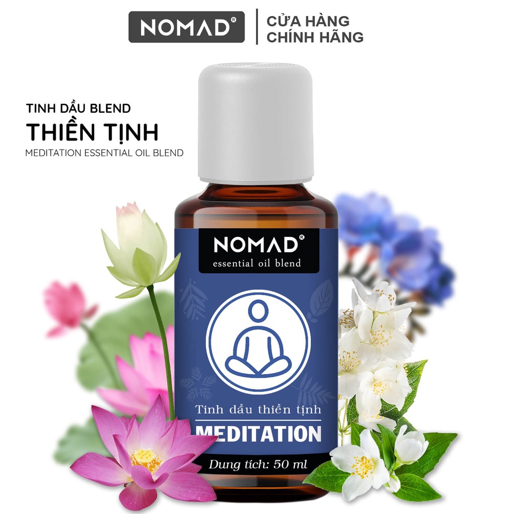 Tinh dầu thư giãn, tĩnh tâm, phù hợp không gian Thiền tịnh, Spa Nomad Essential Oil Blend - Meditation