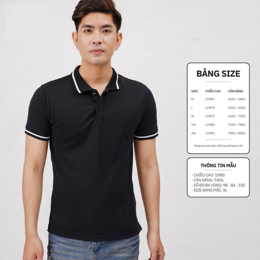 Áo phông nam có cổ đẹp tay ngắn cao cấp thời trang AT02 | BigBuy360 - bigbuy360.vn