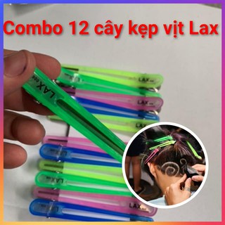 "GIÁ SIÊU RẺ] COMBO 12 CÂY KẸP VỊT LAX MÀU- Giúp Cố Định Tóc / Tóc Mái Cho Bé Nam Nữ Salon - Kẹp Mỏ Vịt  Cắt Tóc / Làm T
