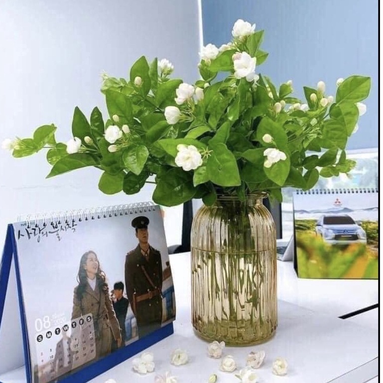 Bình hoa pha lê sọc màu hổ phách cổ điển sang trọng size 18cm và 25cm