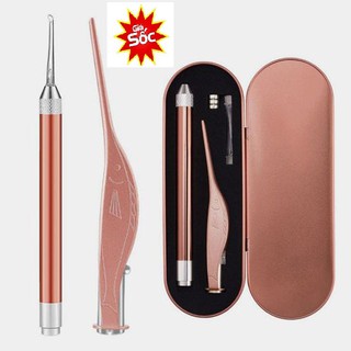 Bộ dụng cụ lấy ráy tai có đèn led siêu sáng cao cấp - tiện lợi