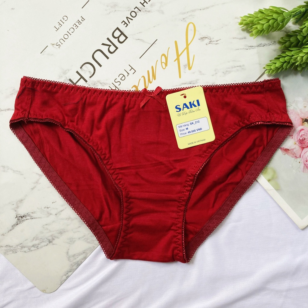 Quần lót nữ thun cotton saki màu trơn - QL212