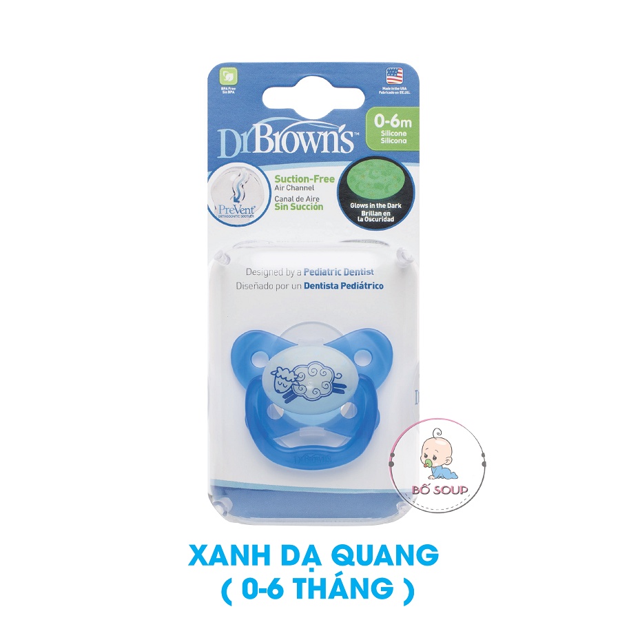 Ti giả chỉnh nha Dr.Brown's cho bé không chứa BPA Shop Bố Soup