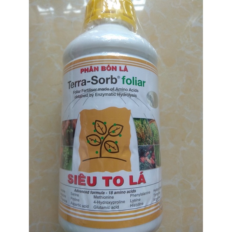 Phân bón lá đạm sinh học Growmore Terra Sorb Foliar Siêu To Lá chai 1 lít
