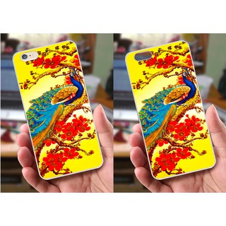 Ốp lưng iPhone 6 Plus / 6S Plus (dẻo viền trắng trong) - Hình Chim Công, Cá Chép, Cò