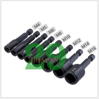 Bộ taro, chuôi chuyển taro cho khoan m4-m16 chuôi lục giác tặng găng tay bảo hộ