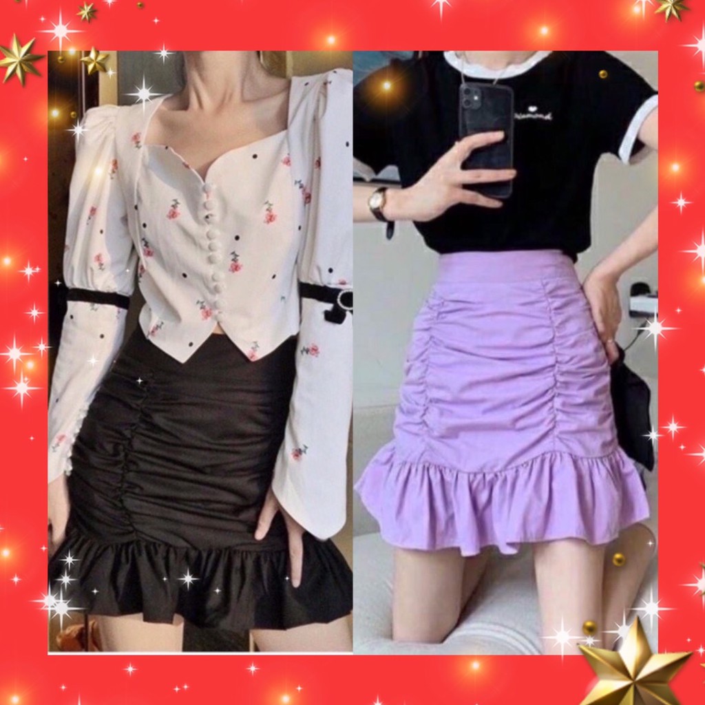 [Mã FAXANH55 giảm 10K đơn 50K] Chân váy nhún đuôi cá thun dày dặn có co giãn | BigBuy360 - bigbuy360.vn