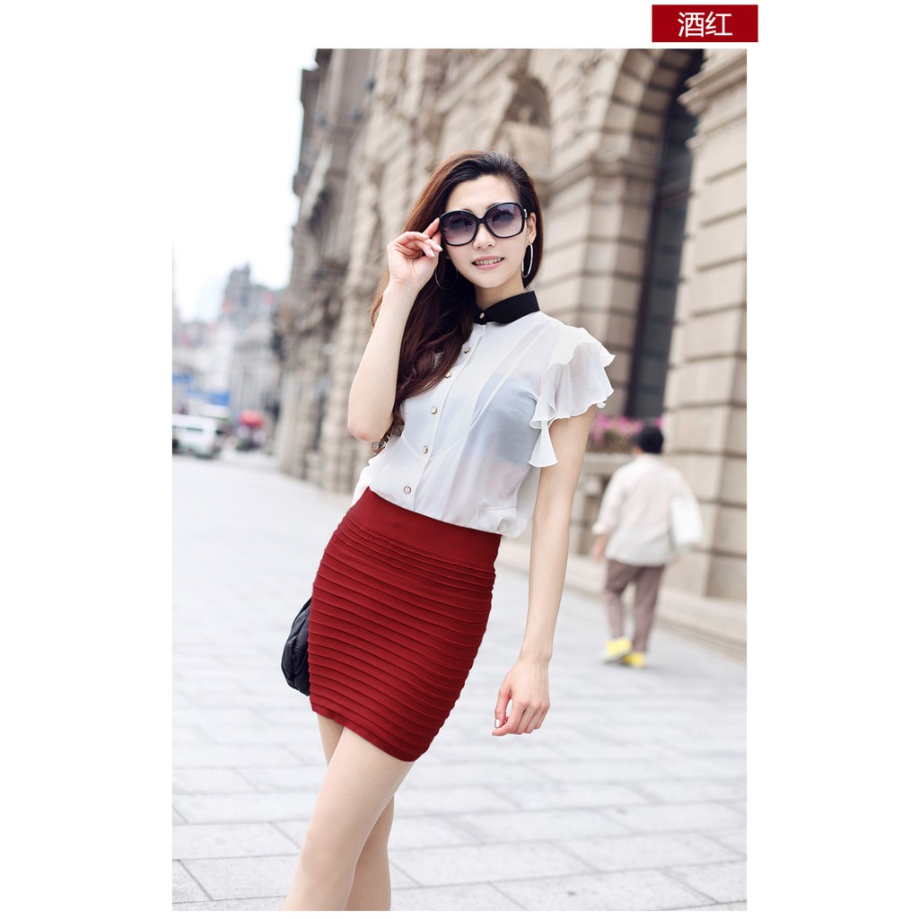 Chân váy bút chì chất len mỏng co dãn 4 chiều rất dễ chịu khi mặc 💖 | BigBuy360 - bigbuy360.vn