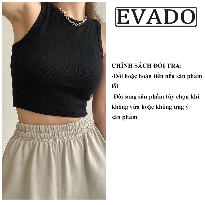 Áo croptop ba lỗ nữ chất thun cộc tay kiểu ôm sát vải co gián thoáng mát EVADO CT01 | BigBuy360 - bigbuy360.vn