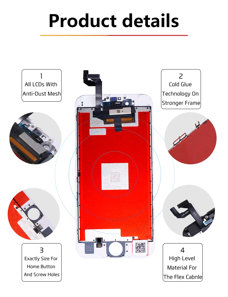 Iphone Màn Hình Lcd 6 Ô Thay Thế Cho Iphone 4s 5 5s 6 Điện Thoại