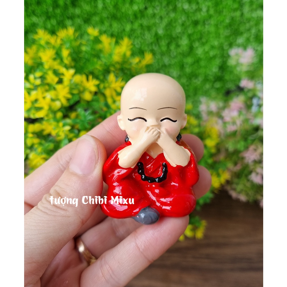 Bộ 04 tượng Tứ Không mẫu có đeo chuỗi size 5cm