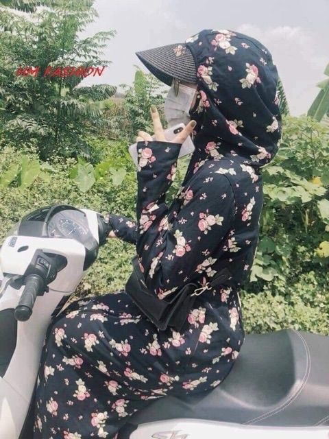 Áo chống nắng toàn thân 2 lớp Vải Lanh Nhật