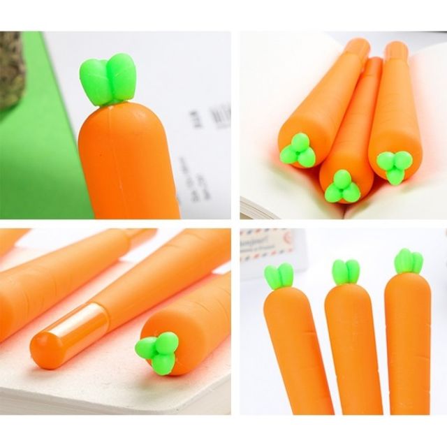 Bút cà rốt/ bút chì kim dứa, chuối, ngô xương rồng cute quà tặng học sinh, sinh viên