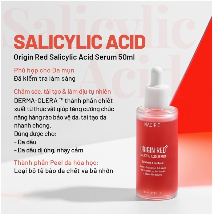 Tinh chất tẩy tế bào chết Nacific Origin Red Salicylic Acid Serum 50ml | BigBuy360 - bigbuy360.vn