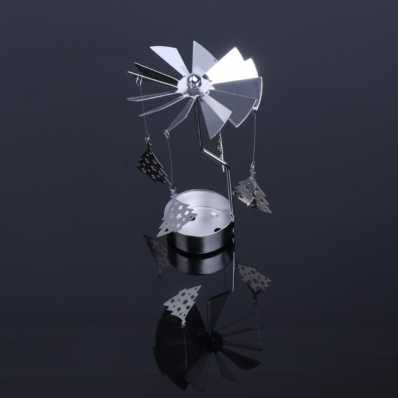 Đế nến kim loại hình vòng xoay ngựa