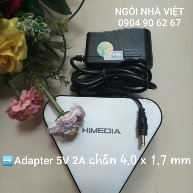 Nguồn  5V 2A chân DC tròn 4.0 x 1.7mm dùng cho đầu Box HIMEDIA