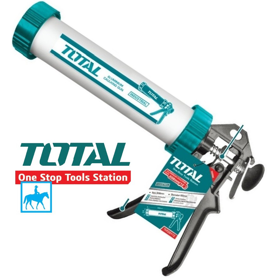 Súng Bắn Bơm Keo Silicon Thân Nhôm 9inch 250mm Total THT20109 HCG0109