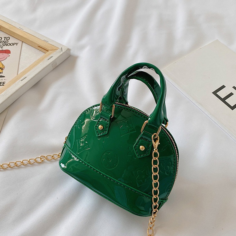 Túi IELGY da bóng phối dây xích thời trang dành cho nữ