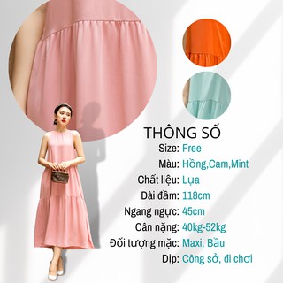 Đầm maxi 3 tầng The Maple Freesize