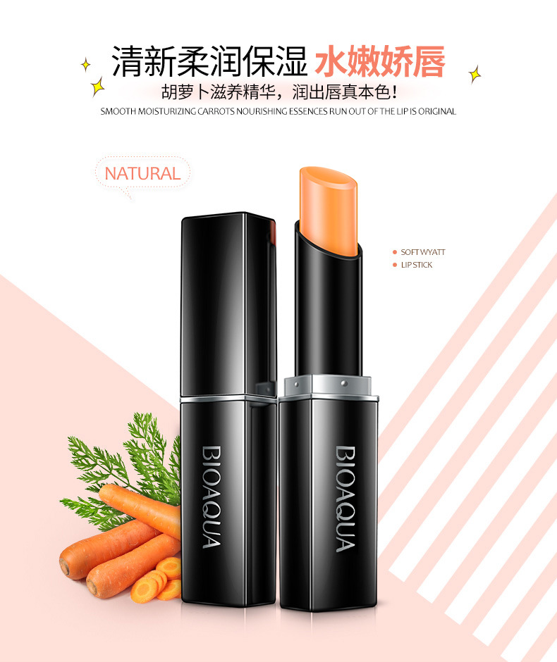 (hàng Mới Về) Son Môi Dưỡng Ẩm Chống Khô Môi Thiết Kế Hình Củ Cà Rốt Xinh Xắn