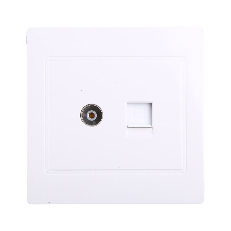 Bộ Chuyển Đổi RJ45 + Ăng Ten TV Gắn Tường Cao Cấp
