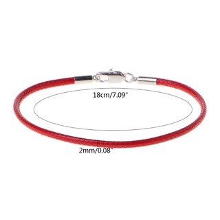 Vòng tay sợi chỉ đỏ dây sáp may mắn khoá inox bền ko gỉ