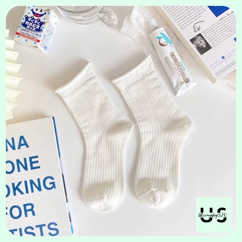 T10 Tất trắng cao cổ phong cách lolita thời trang Ulzzangshop520