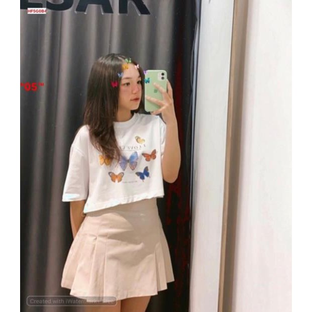 Áo croptop cổ tròn in các kiểu hot trend Đẹp 💝