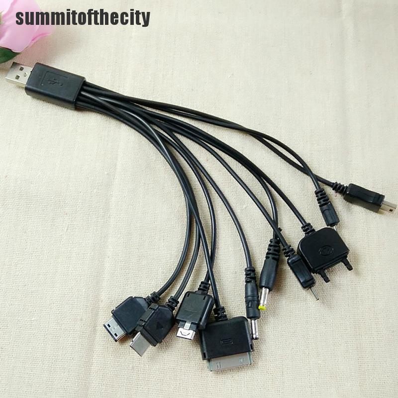 Dây cáp sạc usb đa năng 10 trong 1 dành cho Motorola / Samsung / LG
