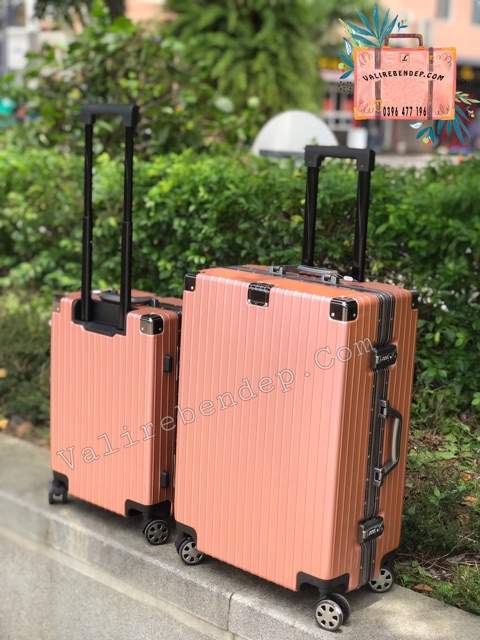 (PC 039) Vali kéo du lịch KHUNG NHÔM-KHÓA SẬP TSA-SIÊU NHẸ-CHỐNG XƯỚC-CHỊU LỰC 200K SIZE 24 - 4 màu 