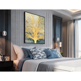 Z00052_Tranh vải Canvas cây kim tiền