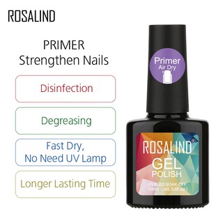Rosalind Gel Polish 10ml Primer Tăng cường móng tay cho Gel UV khô nhanh
