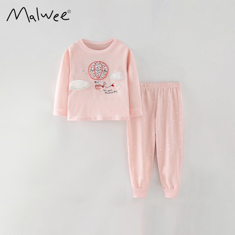 TH101 Bộ đồ cotton dài tay cho bé gái của Malwee