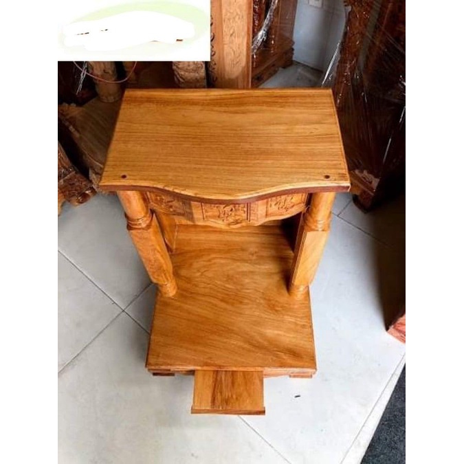 Bàn Thờ Ông Địa Gõ Đỏ  48x68x48