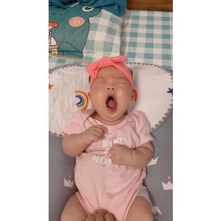 Turban thắt nơ cho bé gái, băng đô bản to che thóp cho bé xinh xắn đáng yêu