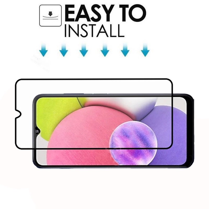 Kính cường lực bảo vệ màn hình và kính bảo vệ camera sau 2 trong 1 chất lượng cao cho Samsung Galaxy A03S