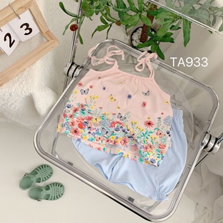 Sét bộ hai dây chất cotton mềm, mát, nhẹ cho bé gái